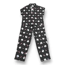 Sanrio Hello Kitty Polka-Dot Black Pink Pajama Sleepwear Set Women's Sz M NWT