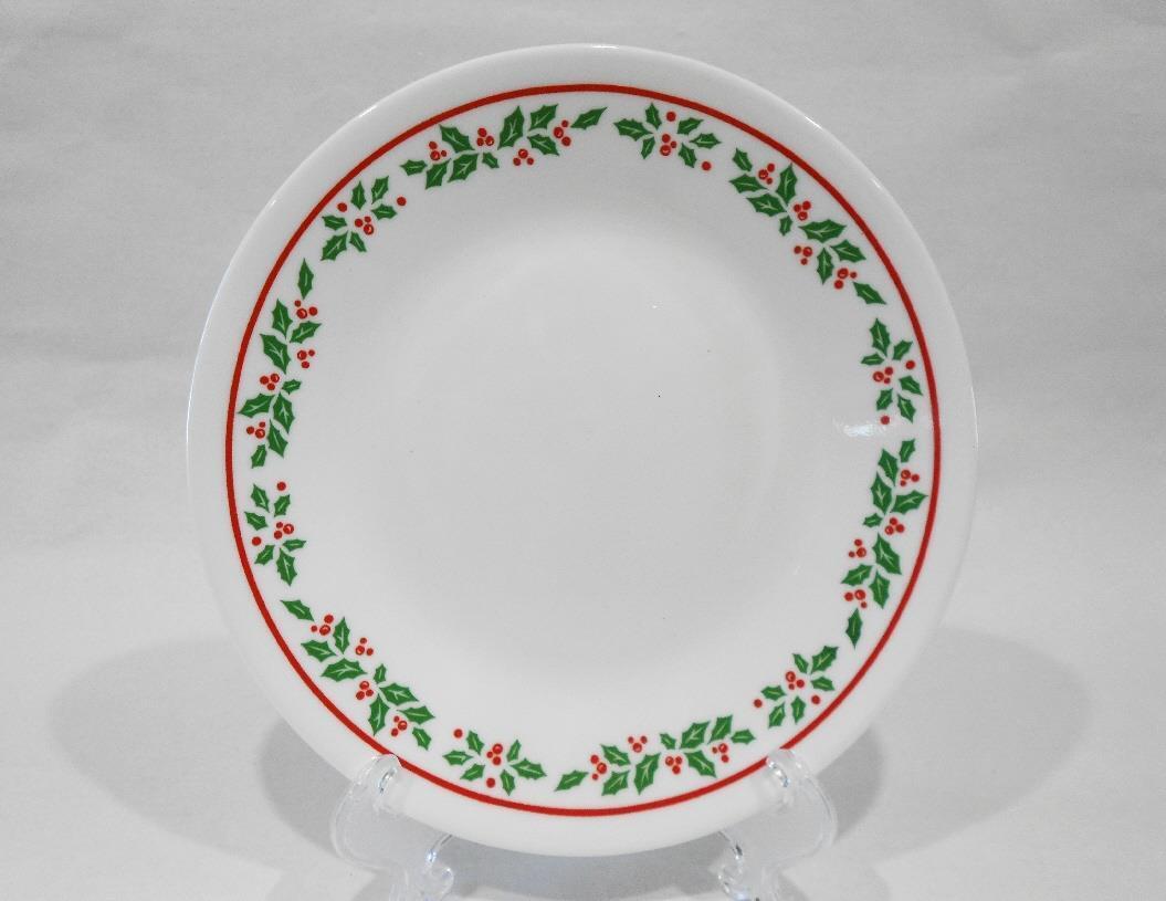 ❤️ 1 Corelle RED Band WINTER HOLLY 6.75 ❤️ 1 Corelle RED Band WINTER HOLLY 6.75