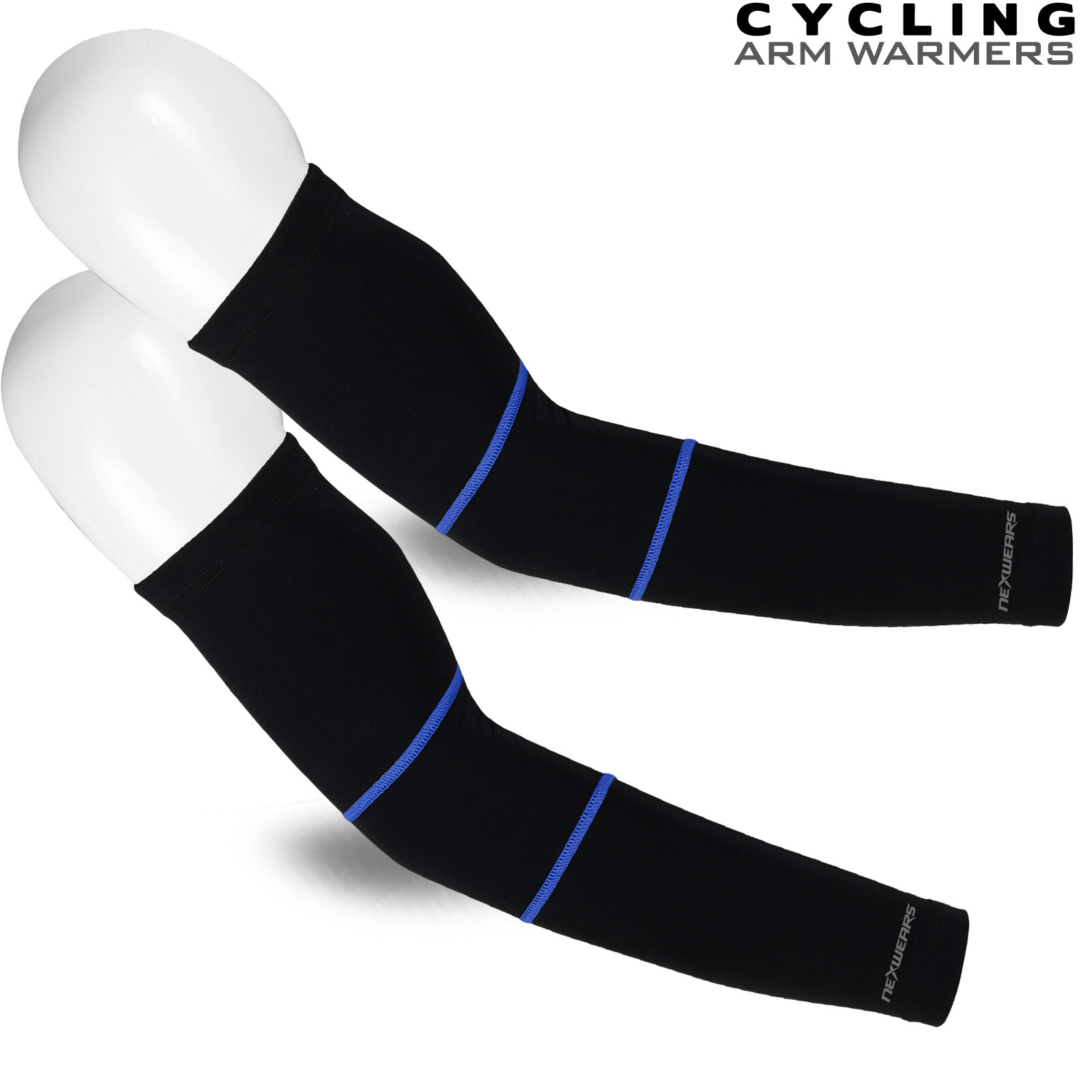 Cycling Arm Warmers Running Roubix Winter Thermal Cycle Elbow Black S