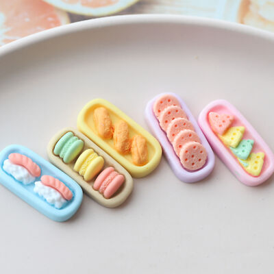 5PC Dollhouse 1/12 Scale Food Macaron Bread Dessert Biscuit Shop Party Miniature