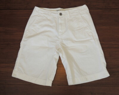 American Eagle Mens 30 Classic White Chino Shorts Bermuda Walking