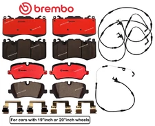 Front & Rear Brake Pad OE Brembo Ceramic +Sensor for Land Range Rover Sport SVR