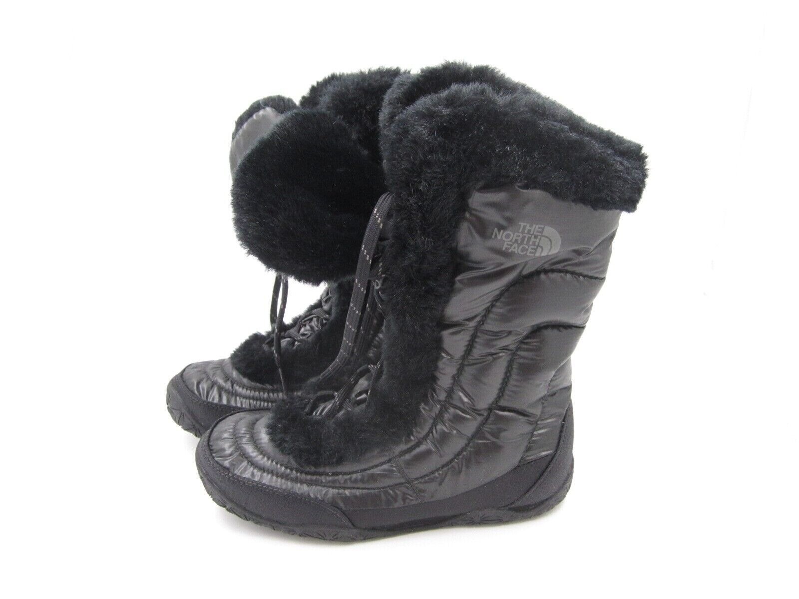 Women's The North Face Goose Down Nutse Fur IV Winter Black Botts Sz 5.5US thumbnail 7