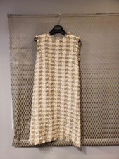 Dolce & Gabbana Dress Tweed Women Size 40 Cotton Nylon Wool Beige