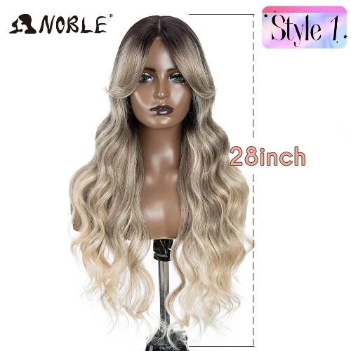 Synthetic Lace Front Wig Long Wavy 36 " Body Wavy Side Part Lace Wig For Women - Bild 31 von 40