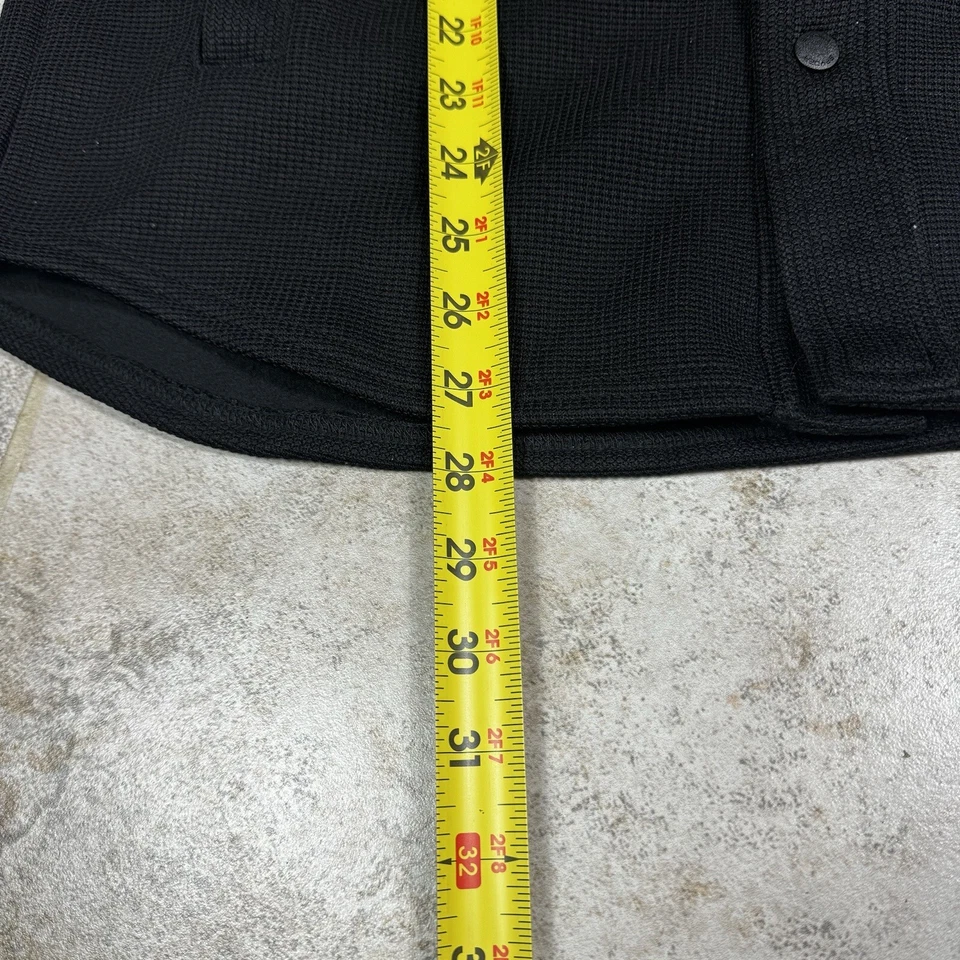 Camisa Spyder Shacket Para Hombres Pequeña Avalon Negra Logo Sólido Abotonada Foto 4 de 4