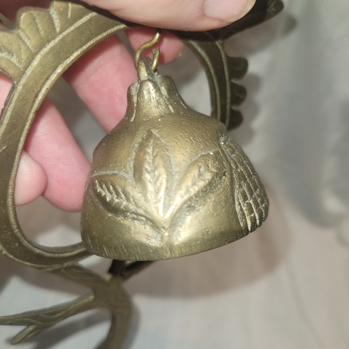 Vintage Chinese Brass Gong Bell and Stand with Hammer - Picture 3 of 8