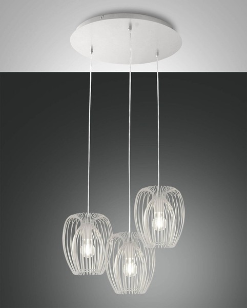 Fabas Luce Pendelleuchte Camp E27 Ø500Mm Weiß-image