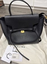 CELINE Belt Bag Shoulder Bag Mini Gray Leather for sale online | eBay