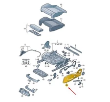 NEW AUDI A4 B9 FRONT LEFT OUTER SEAT FRAME TRIM 8W0881325KMG6 GENUINE