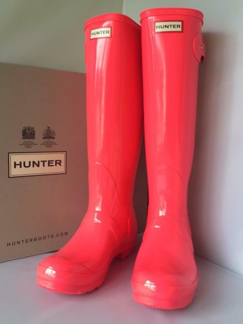 hyper pink hunter boots