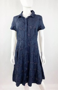 ann taylor navy blue dress