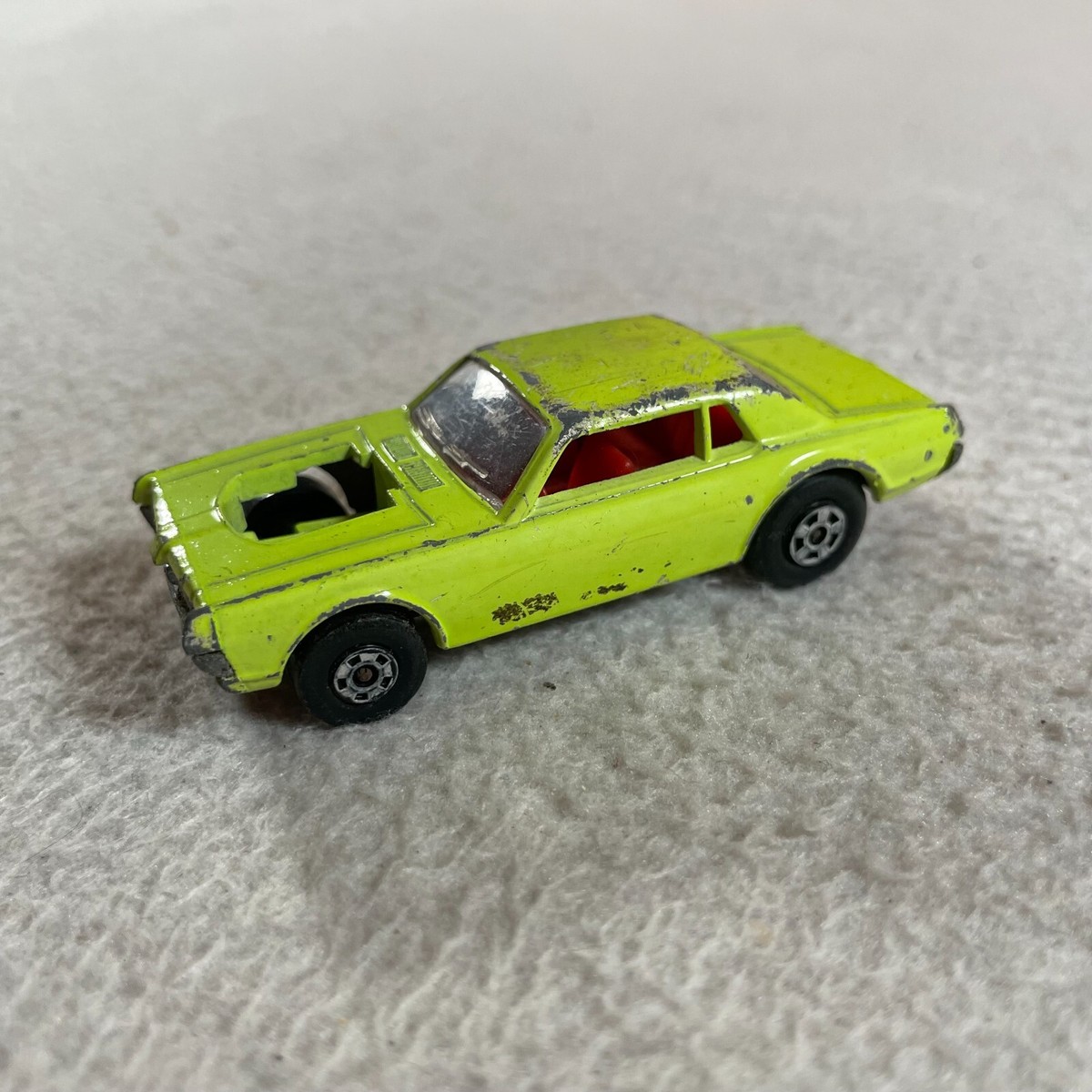 Vintage Lesney Mercury Cougar Matchbox No 62 Superfast Lime Green