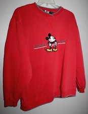 VINTAGE MICKEY  CO JERRY LEIGH MEN'S RED MICKEY MOUSE DISNEY SWEATSHIRT LARGE