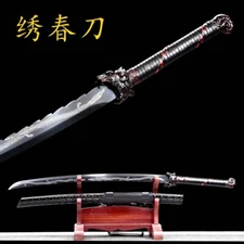 Handmade Chinese KungFu Dao Wushu Sword 1095 Carbon Steel Blade Saber Broadsword