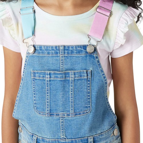 NWT Vigoss Youth Girl's 2-Pc Cotton T-Shirt and Denim Overall Shortall Set S-XL - Picture 14 of 19