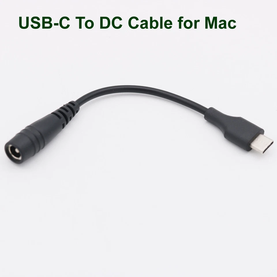 USB 3.1 Type C Male to DC 5.5mm x 2.1mm Female Power Jack Extension Charge Cable - Image 4 of 4