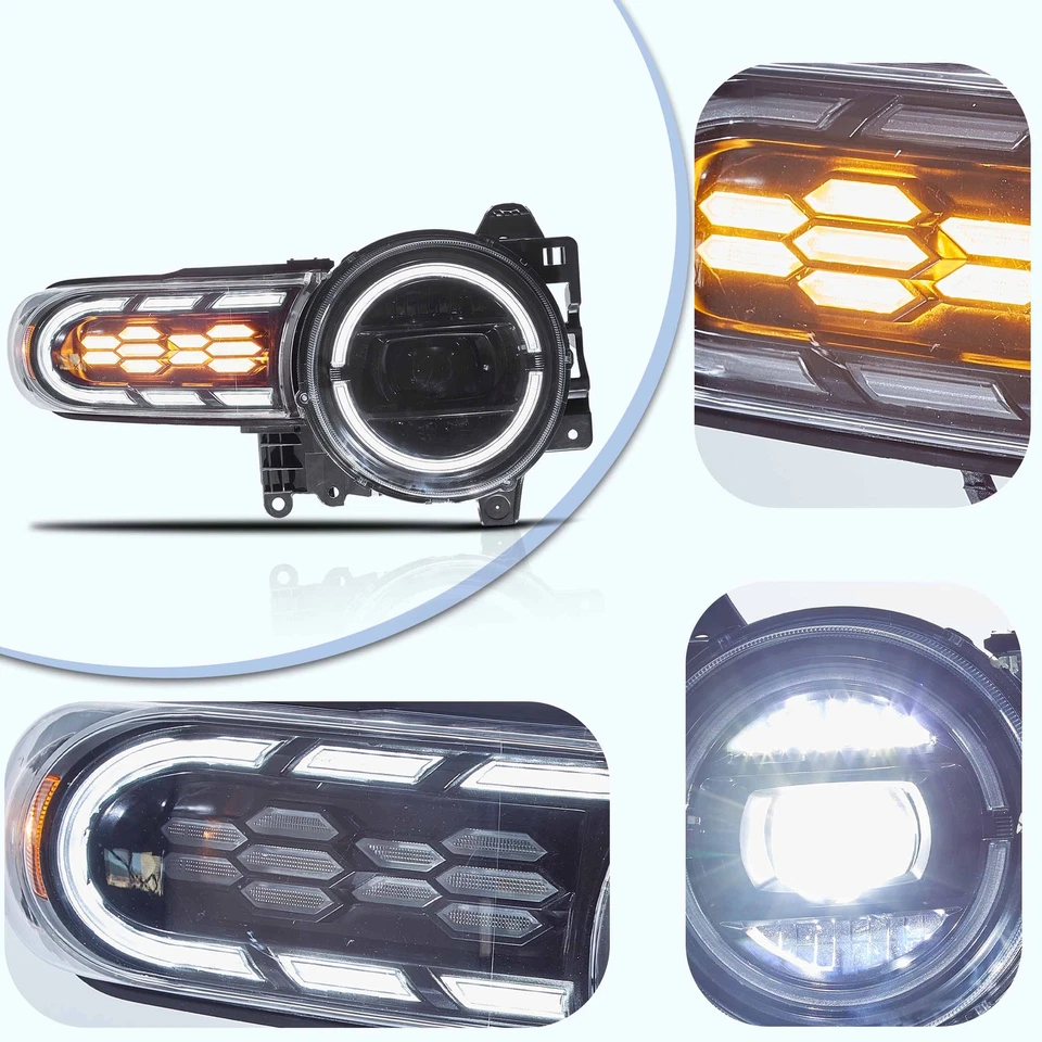 VLAND LED Headlights Startup Animation-Projector For Toyota FJ Cruiser 2007-2017 - Image 2 of 4