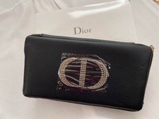 Christian Dior Vanity Pouch Novelty Ladies BLACK w/ MIROR vip gift 12 20 5cm