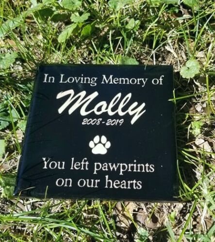 Pet Memorial Stone Custom Engraved - Cat Memorial - Dog Memorial - Grave stone - Picture 1 of 3