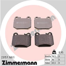 Zimmermann brake pad set, disc brake 23157.160.1