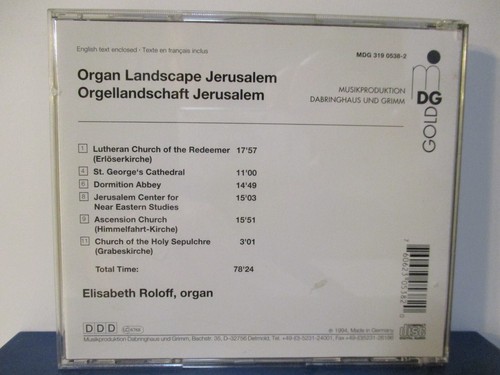 Organ Landscape - Jerusalem - E. Roloff - CD - MINT condition - E24-1903 - Picture 2 of 3