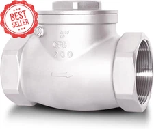 3" NPT Stainless Steel Horizontal Swing Check Valve Oil Water Gas Air DN80