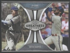 2019 Topps Chrome #GRE-7 Ty Cobb / Bryce Harper Greatness Returns