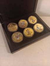 Set Of 6 .999 Fine Silver 1Oz. Elizabeth II. New Zealand. 2020. Disney Coins 100.00 per troy oz