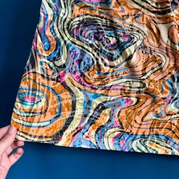 Camiseta Y2K Burnout Para Mujer Talla Pequeña Multicolor Psicodélica Trippy Relatividad Foto 4 de 4