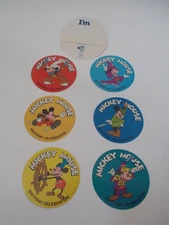 VTG 70's Walt Disney World MICKEY MOUSE Macbak Birthday Celebration Stickers