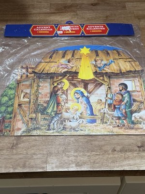 Vintage Denmark 3D Nativity Advent calendar sealed