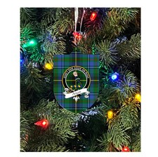 Angus Family Crest Christmas Ornament - Single Sided Metal Christmas Ornament