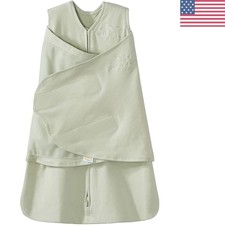 100 Cotton Adjustable Sleepsack Swaddle in Sage - Ideal for Infants 3-6 Mo.