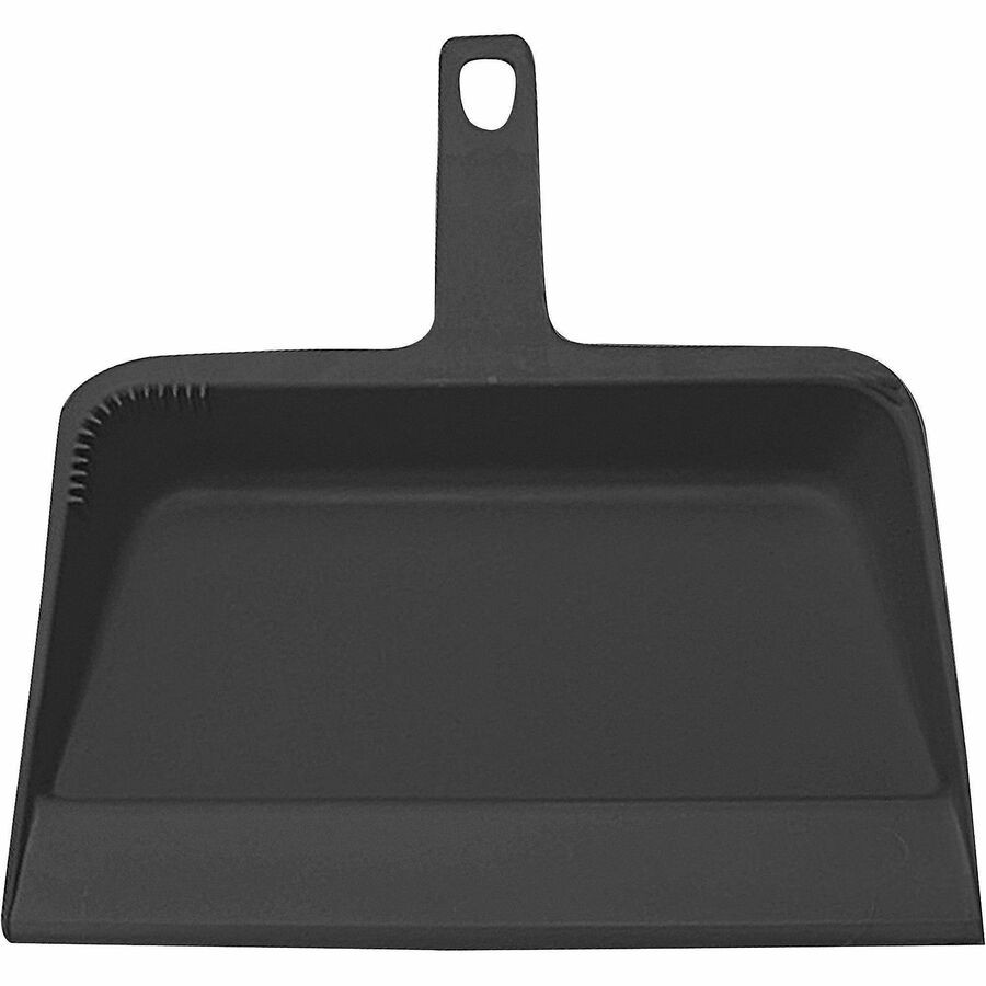 Genuine Joe Heavy Duty Dust Pan - 12" Wide - Plastic - Black (GJO02406)