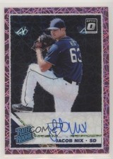 2019 Panini Donruss Optic Pink Velocity Prizm Jacob Nix #RRS-JN Auto 0en