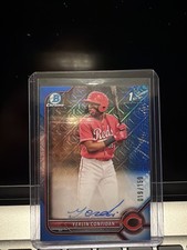2022 Bowman Chrome Yerlin Confidan 1st Bowman Blue Refractor Autograph /150