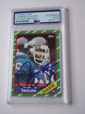 1986 Topps football Lawrence Taylor card #151 Autographed PSA authentic