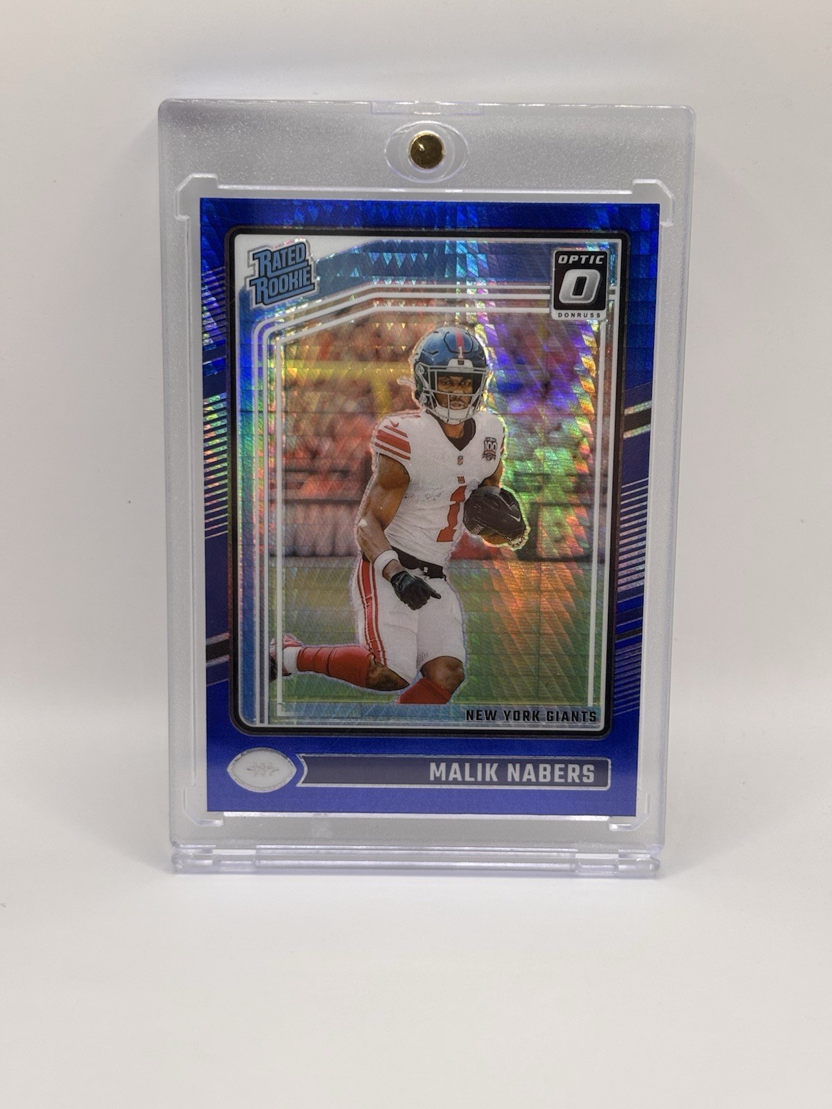 2024 Panini Donruss Optic - Rated Rookie Malik Nabers #271 Blue Hyper Prizm (RC)
