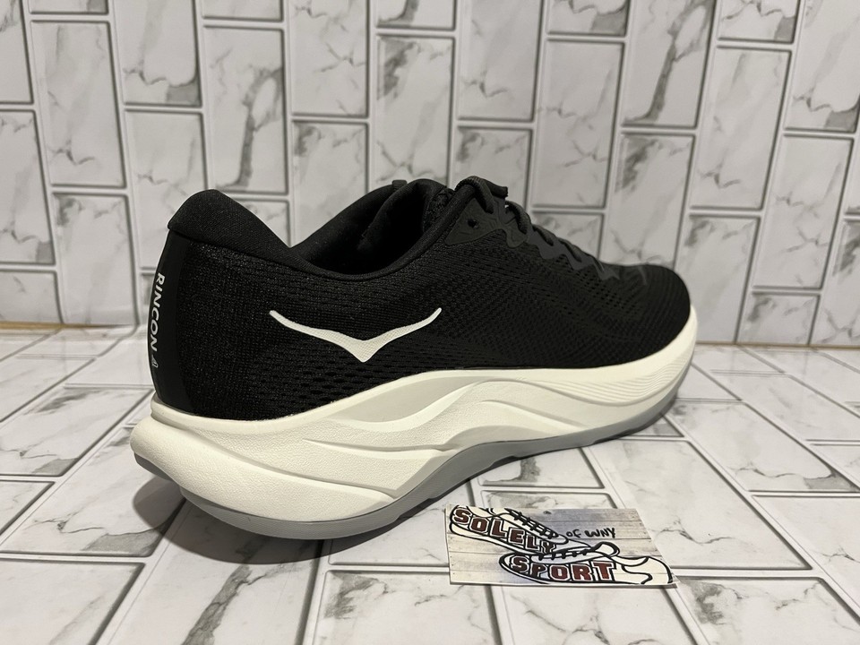 Hoka Rincon New Hoka One One Rincon 4 Running Shoes Black White Gym Workout Mens | eBay