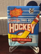 1991-92 O-Pee-Chee NHL Hockey Trading Card Unopened Wax Pack (1) W/Bubble Gum