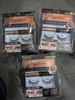 3*KISS Magnetic Liquid Eyeliner and Lashes Set #97381 KMEK07 New in Box