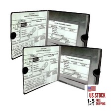ESSENTIAL Car Auto Insurance Registration BLACK Document Wallet Holders 2 Pack