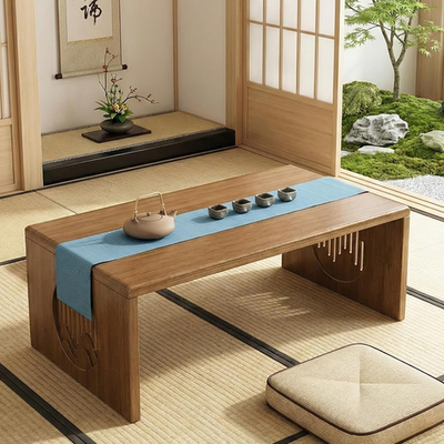 Foldable Japanese Coffee Table for Floor Seating - No Assembly