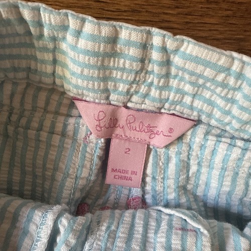 Lilly Pulitzer Girls Seersucker Shorts Size 2 - Picture 3 of 3