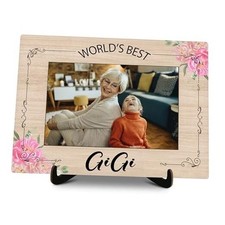 Grandma Pictures Frame, World's Best Photo Frame with Stand, Grandma Gifts Gigi