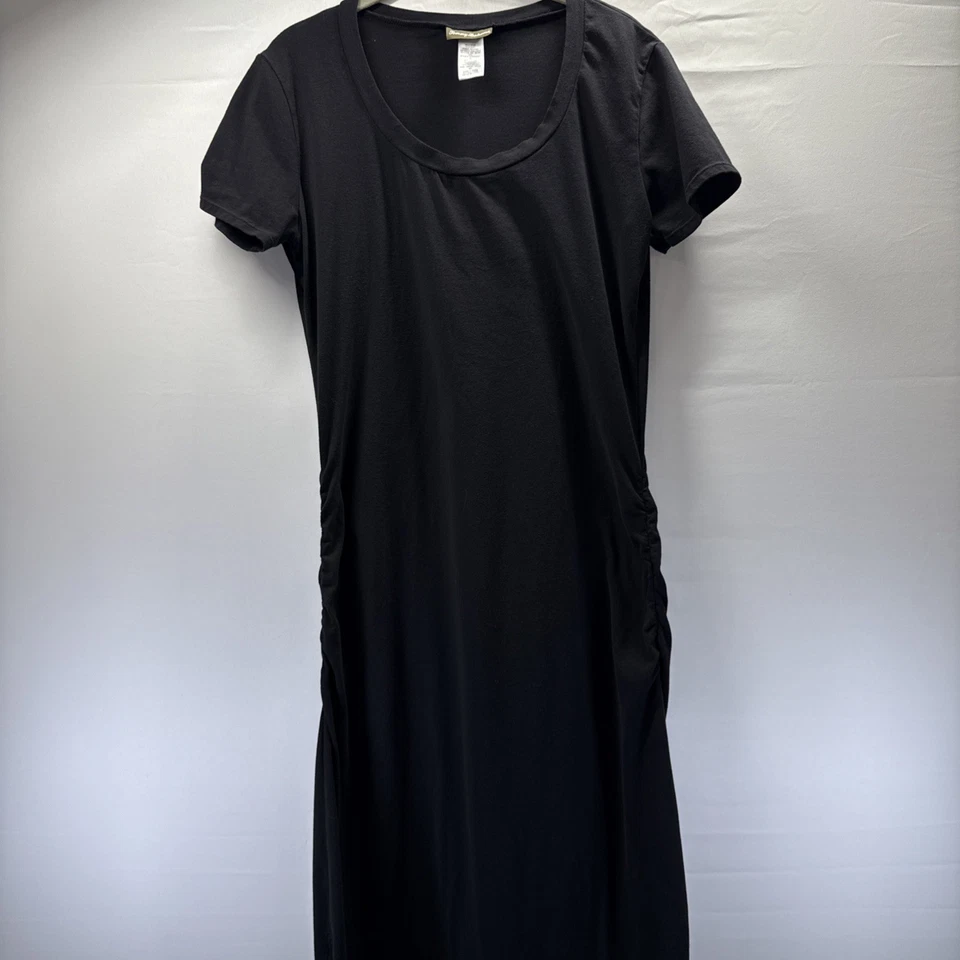 Tommy Bahama Women's Dress Sz Small Solid Black Whimsigoth Sheer Hemline Sheath - Image 2 of 4