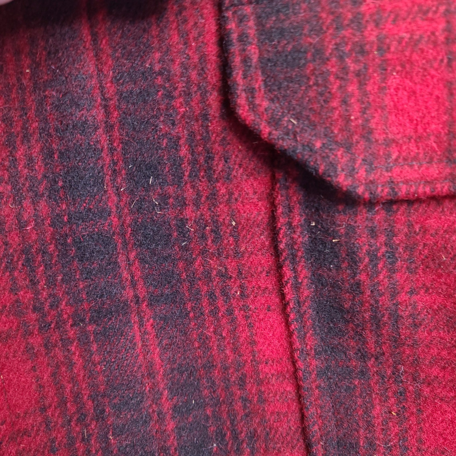 Vintage Woolrich 503 Mackinaw Jacket Mens 46 Buffalo Plaid Wool Cruiser Coat image 9