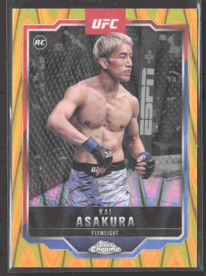 2025 Topps Chrome UFC #161 Kai Asakura Gold RayWave /50