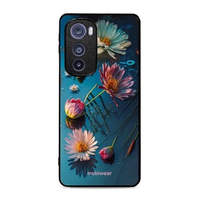 Handyhülle für Motorola Edge 30 Mobiwear Case Cover Schutz Hülle Blau-Blumig
